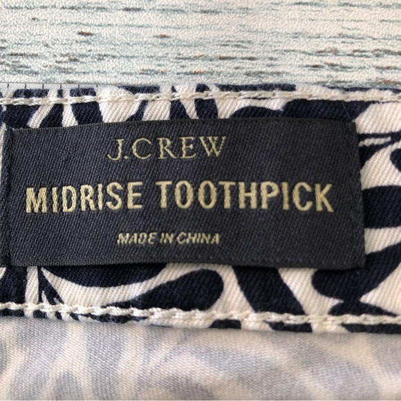J.Crew Midrise Toothpick Fern Print Skinny Jean 28 - Picture 4 of 11